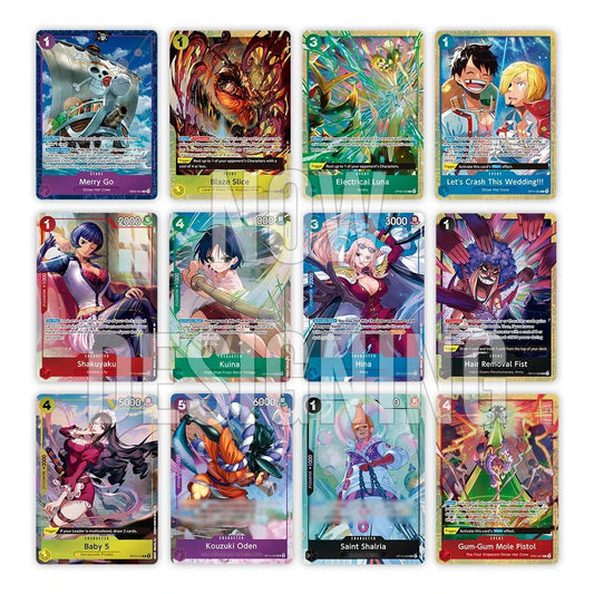 ilustracion de las 12 cartas incluidas en la carpeta