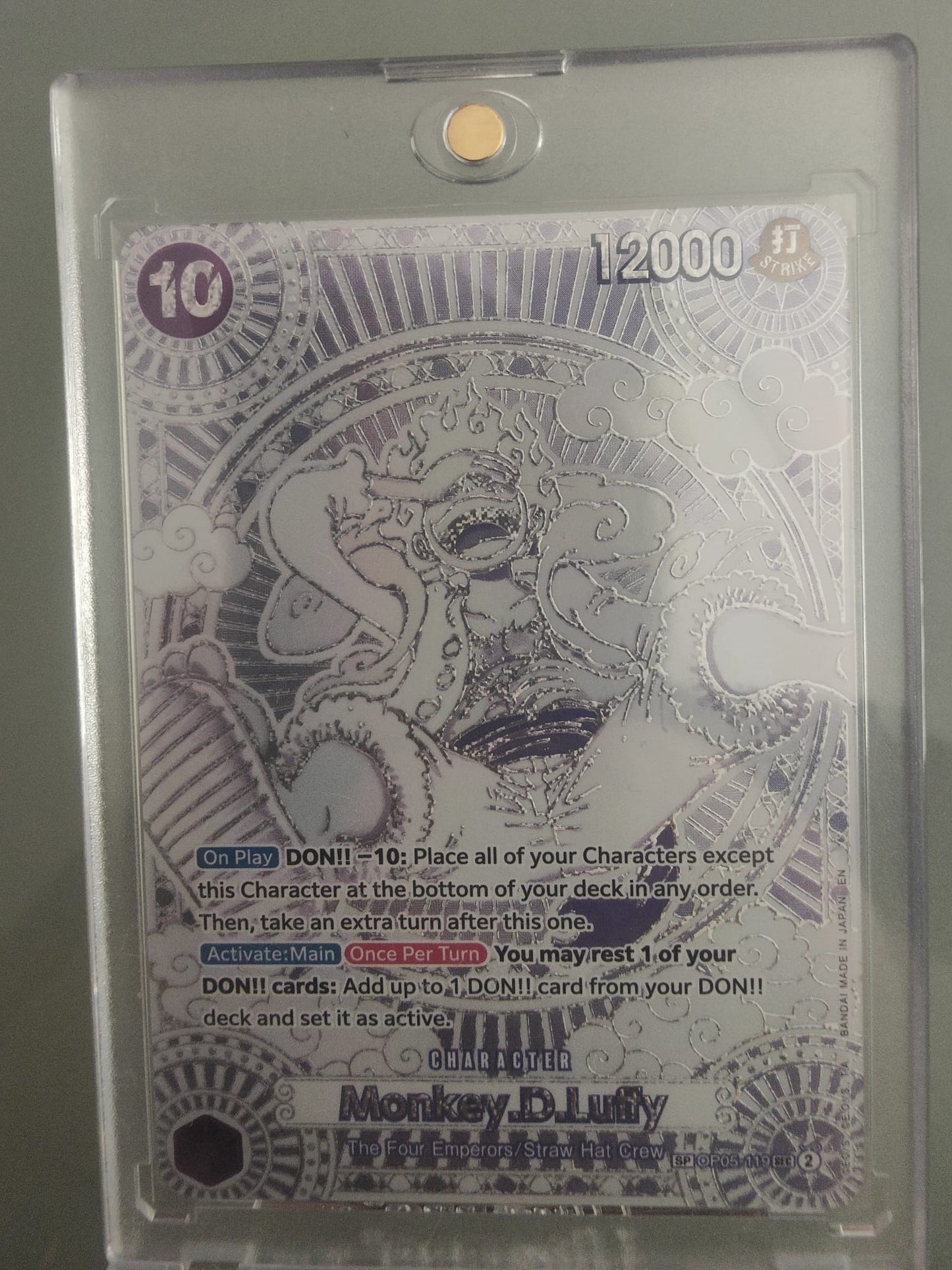 Parte frontal Carta OP11 Monkey.D.Luffy tercer aniversario