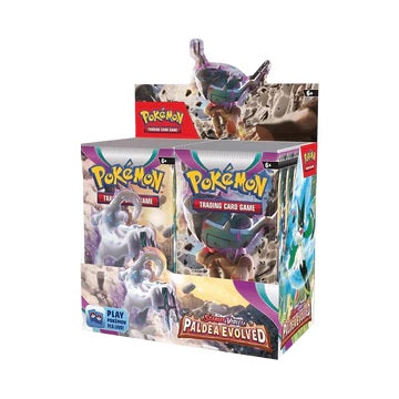 En el producto encontrarás:
36 paquetes de refuerzo Pokémon TCG: Scarlet & Violet Paldea Evolved
Cada paquete de refuerzo contiene 10 cartas y 1 carta de Energía base, las cartas varían según el paquete
¡Aquí está Paldea Evolved! La energía crece, nuevas fuerzas despiertan y los peligrosos Pokémon legendarios son revelados inesperadamente. ¡Meowscarada ex, Skeledirge ex y Quaquaval ex se desarrollan y suben al escenario con fascinantes hechizos, canto y baile! Mientras tanto, Forretress, Slowking y Dedenne 